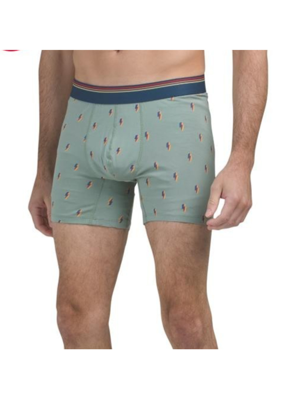 Marine Layer Best Boxer Brief Ever Green Lightning Bolt Men's Underwear Small